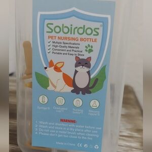 Sobirdos Pet Nursing Bottle And Syringe Kit New